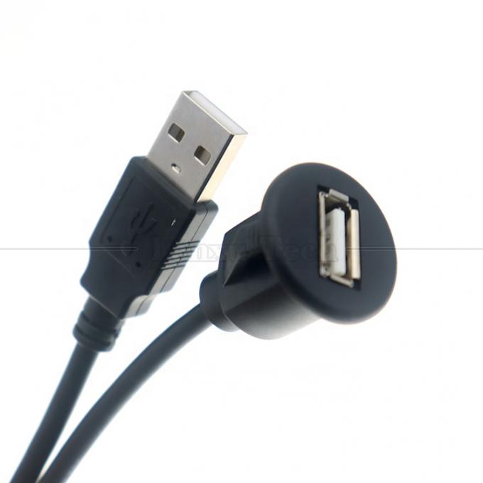 Auto-Audio-Stereodashboard Männlich-Frauen-Flush-Panel Mount USB 2.0 Typ A Erweiterungskabel 3
