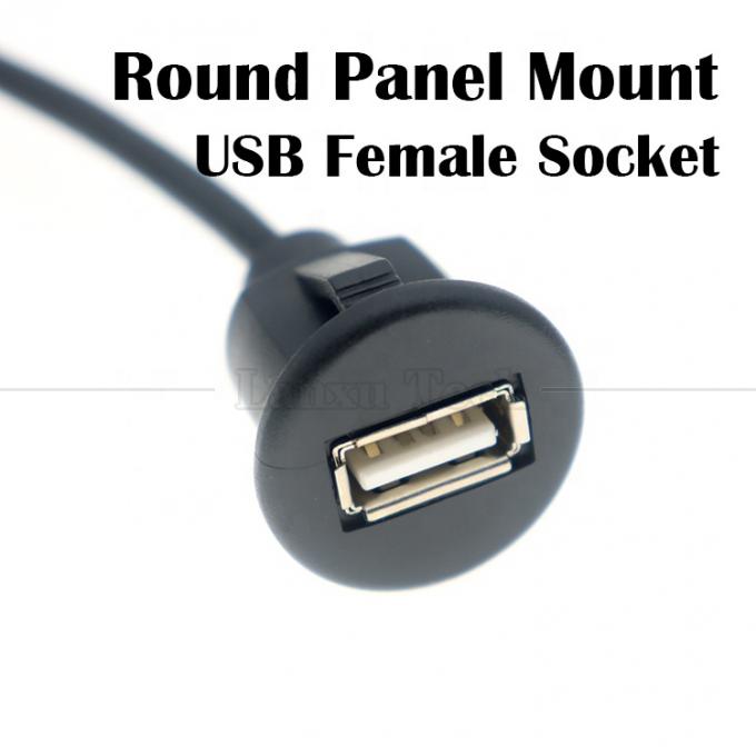 Auto-Audio-Stereodashboard Männlich-Frauen-Flush-Panel Mount USB 2.0 Typ A Erweiterungskabel 5