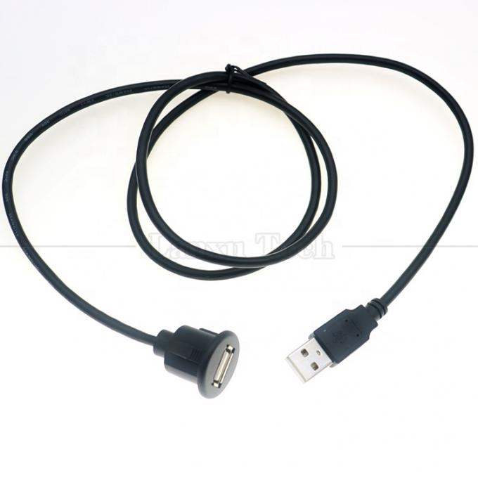 Auto-Audio-Stereodashboard Männlich-Frauen-Flush-Panel Mount USB 2.0 Typ A Erweiterungskabel 7