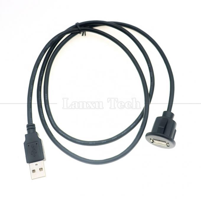 Auto-Audio-Stereodashboard Männlich-Frauen-Flush-Panel Mount USB 2.0 Typ A Erweiterungskabel 6