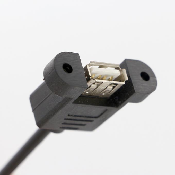 Anpassungs-Schraubverriegelung 1M 2M weibliche USB-A-Panel-Mount auf Dupont-Anschlusskabel 2