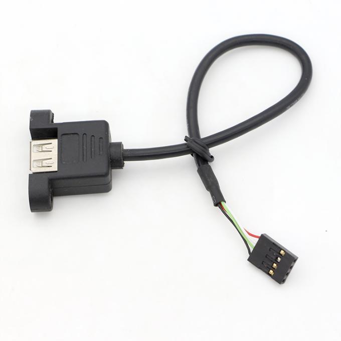 Anpassungs-Schraubverriegelung 1M 2M weibliche USB-A-Panel-Mount auf Dupont-Anschlusskabel 5
