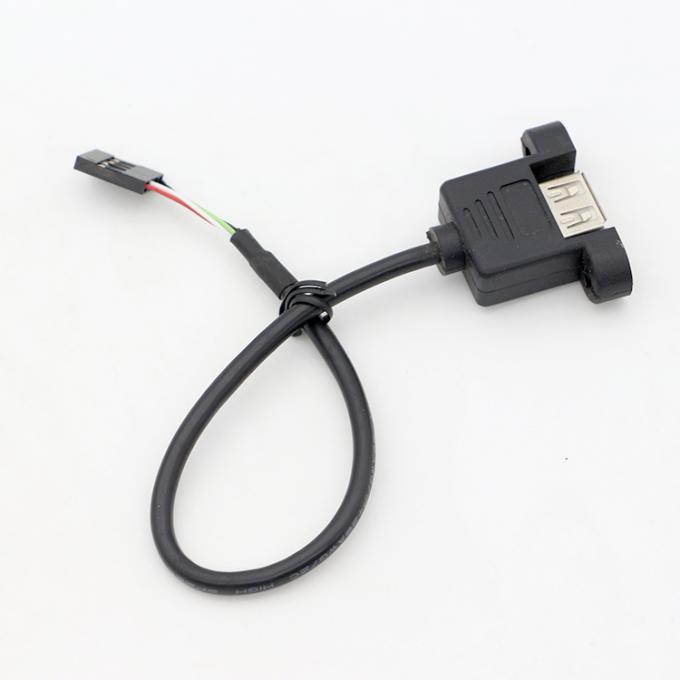 Anpassungs-Schraubverriegelung 1M 2M weibliche USB-A-Panel-Mount auf Dupont-Anschlusskabel 6