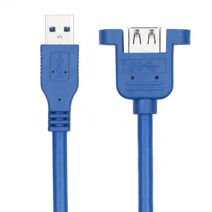 Hochgeschwindigkeitsdaten 5Gbps USB 3.0 Typ A Männlich-Frauen-Panel Mount USB 3.0 Erweiterungskabel 2