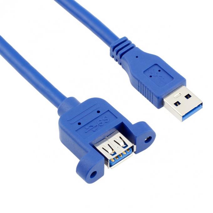 Hochgeschwindigkeitsdaten 5Gbps USB 3.0 Typ A Männlich-Frauen-Panel Mount USB 3.0 Erweiterungskabel 4