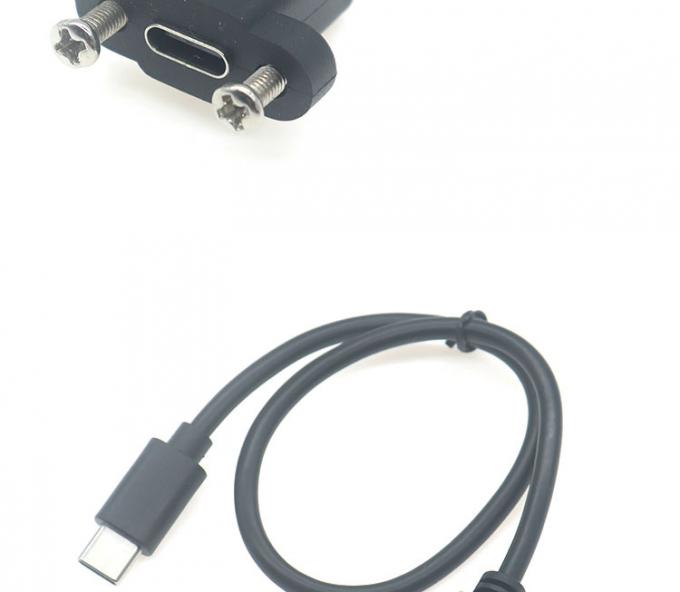 30 cm 50 cm Schraubplattenmontage Männlich zu weiblich USB-Verlängerungskabel Typ C 3.1 6