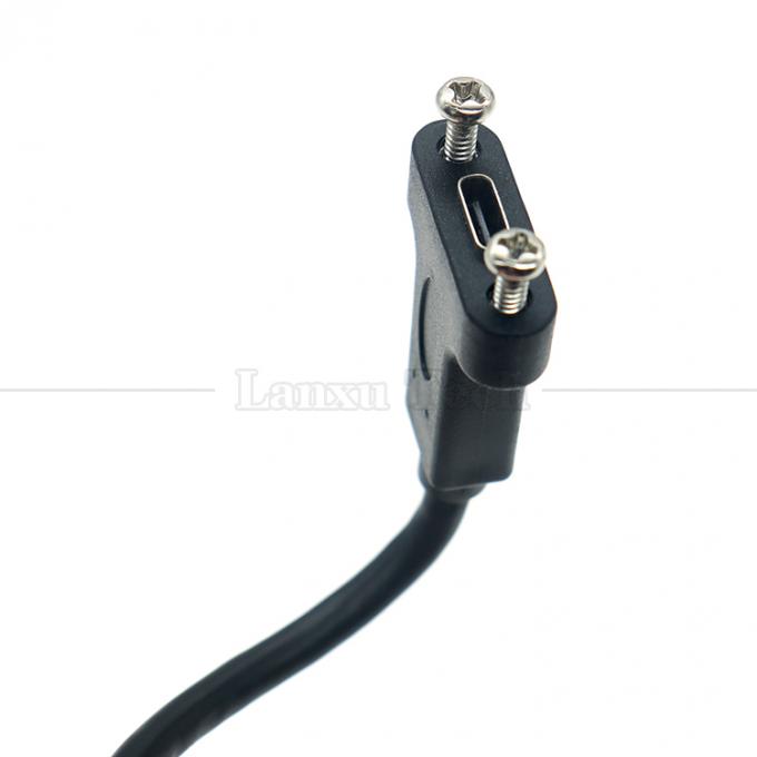 10Gbps 0,3m 1m Männlich auf weiblich Typ C 3.1 Panel Mount Schraubverriegelungsloch USB-Verlängerungskabel 5