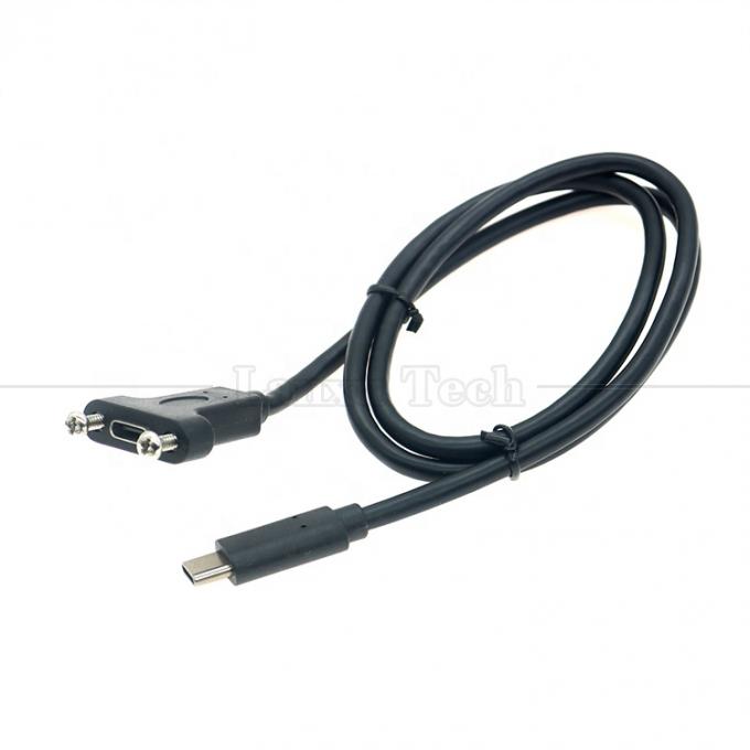 10Gbps 0,3m 1m Männlich auf weiblich Typ C 3.1 Panel Mount Schraubverriegelungsloch USB-Verlängerungskabel 9