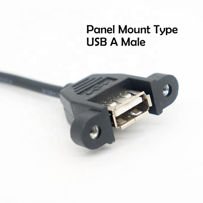 Benutzerdefiniertes Panel Mount USB Typ A Weiblich zum Öffnen nackter Endkabel 1