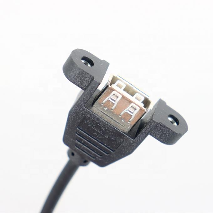 Benutzerdefiniertes Panel Mount USB Typ A Weiblich zum Öffnen nackter Endkabel 2