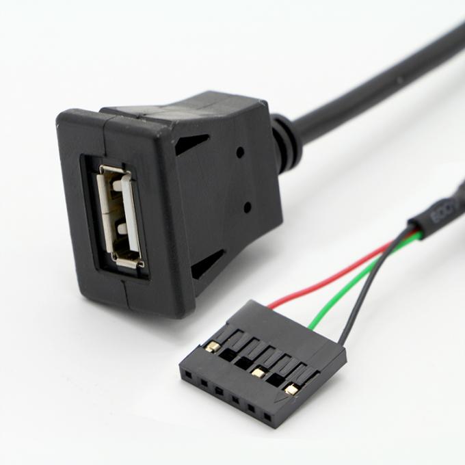 OEM-Snap in USB-Socket-Panel-Mountkabel mit Dupont-Terminal 2