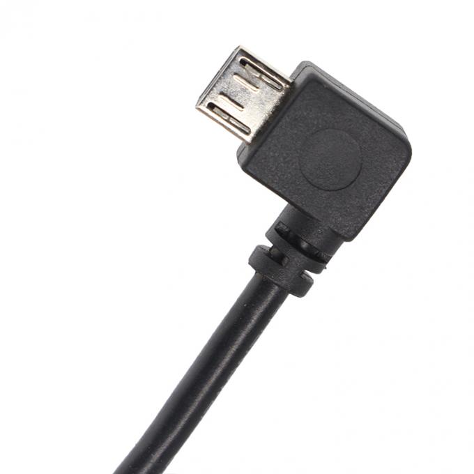 Benutzerdefinierte Schraubverriegelung 90 Grad Winkel Micro B Männlich USB 2.0 Typ B Weiblich Panel Mount Verlängerungskabel 3