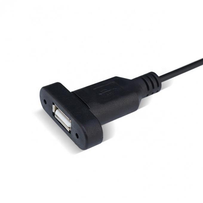 Benutzerdefiniertes Panel Mount USB Ein weibliches bis bares Kabel mit ausgegrabenem offenem Ende 2