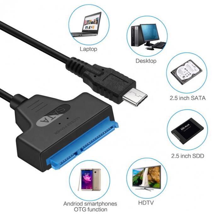 Hochgeschwindigkeit 5Gbps SDD HDD Festplatte 2,5 Zoll USB Typ C 3.1 zu Sata Adapter Kabel 4