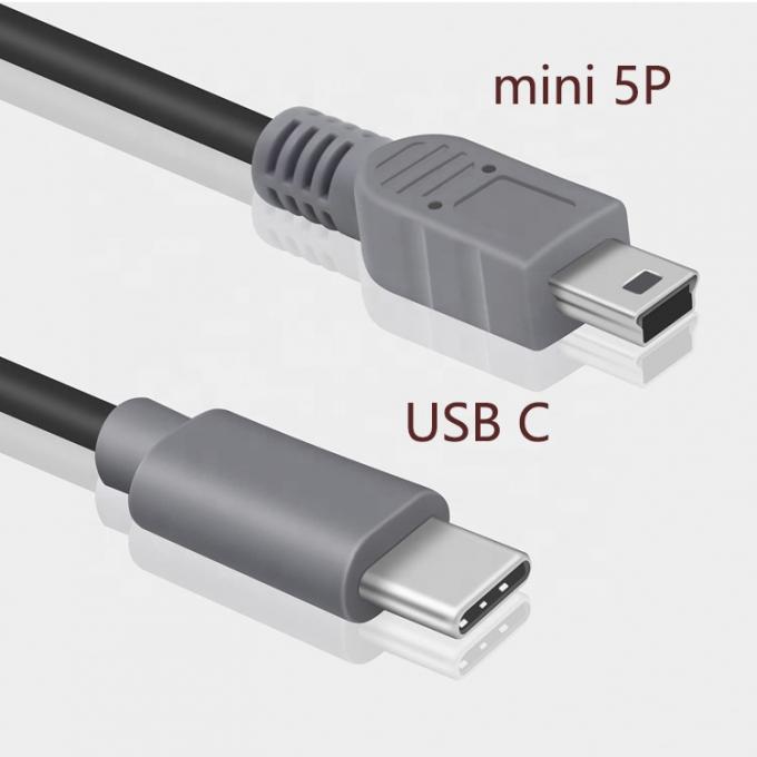 Datenladung USB Typ C zu Mini 5 Pin USB OTG Adapterkabel für Kamera Telefon Video 1