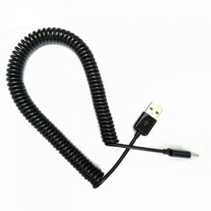 OEM 1M 2M Datenladung Spirale Spirale USB zu MINI USB Kabel 5