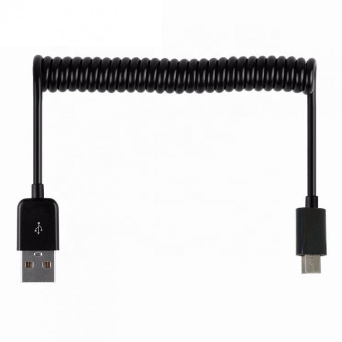 OEM 1M 2M Datenladung Spirale Spirale USB zu MINI USB Kabel 3