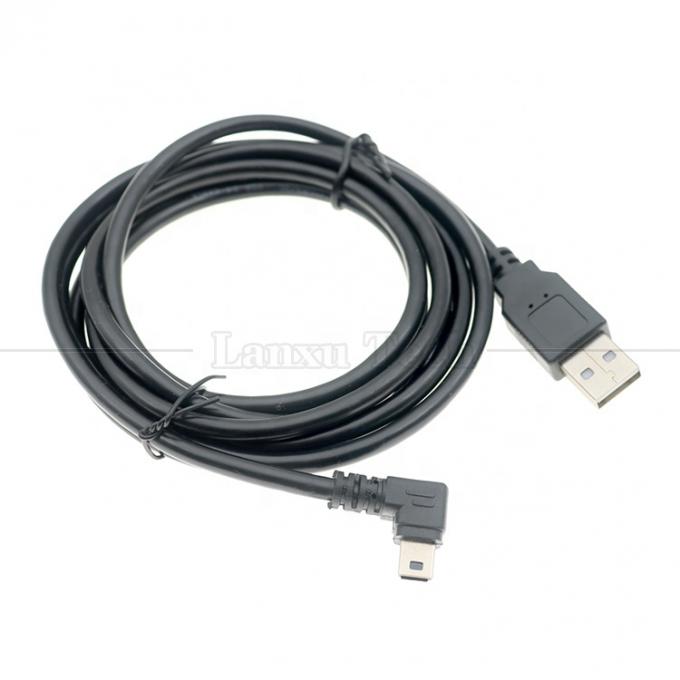 Maßgeschneiderte 1m 2m 3m 90 Grad nach oben nach unten Links-Rechtswinkel Datenaufladung USB A Männlich bis Mini 5pin USB-Verlängerungskabel für Kamera 1