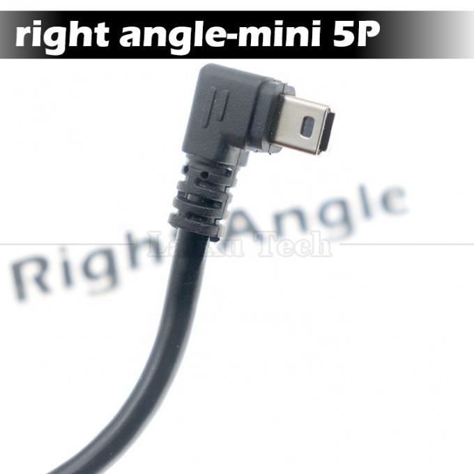 Maßgeschneiderte 1m 2m 3m 90 Grad nach oben nach unten Links-Rechtswinkel Datenaufladung USB A Männlich bis Mini 5pin USB-Verlängerungskabel für Kamera 2