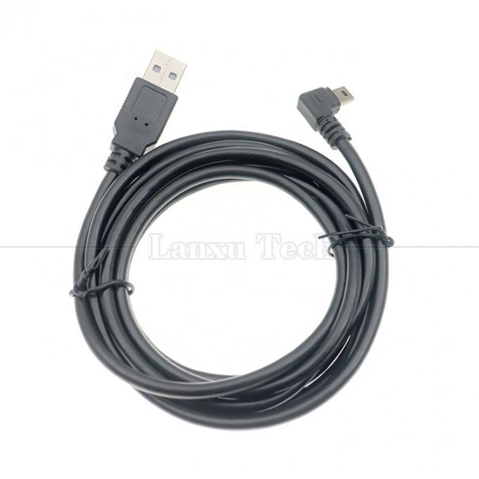 Maßgeschneiderte 1m 2m 3m 90 Grad nach oben nach unten Links-Rechtswinkel Datenaufladung USB A Männlich bis Mini 5pin USB-Verlängerungskabel für Kamera 5