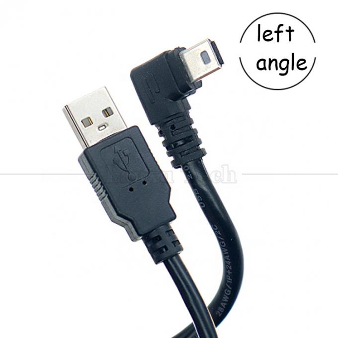 Anpassung 90 Grad Linkswinkel USB A Männlich bis MINI 5P USB-Kabel für die Kamera des PS3-Controllers 2