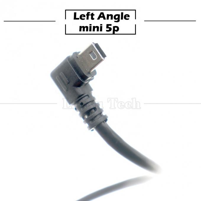 Anpassung 90 Grad Linkswinkel USB A Männlich bis MINI 5P USB-Kabel für die Kamera des PS3-Controllers 4
