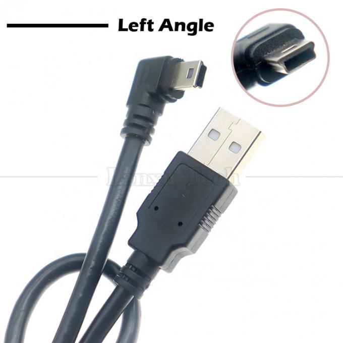 Anpassung 90 Grad Linkswinkel USB A Männlich bis MINI 5P USB-Kabel für die Kamera des PS3-Controllers 3