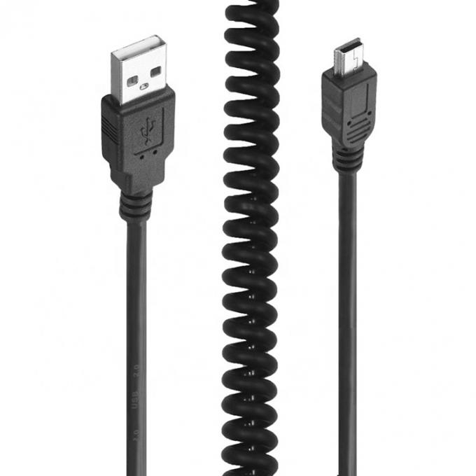 Hochwertiges Federgewickeltes Datenaufladen Mini USB 2.0 Erweiterungsladekabel für Kamera PS3 Kamera 5