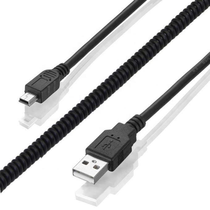 Hochwertiges Federgewickeltes Datenaufladen Mini USB 2.0 Erweiterungsladekabel für Kamera PS3 Kamera 4