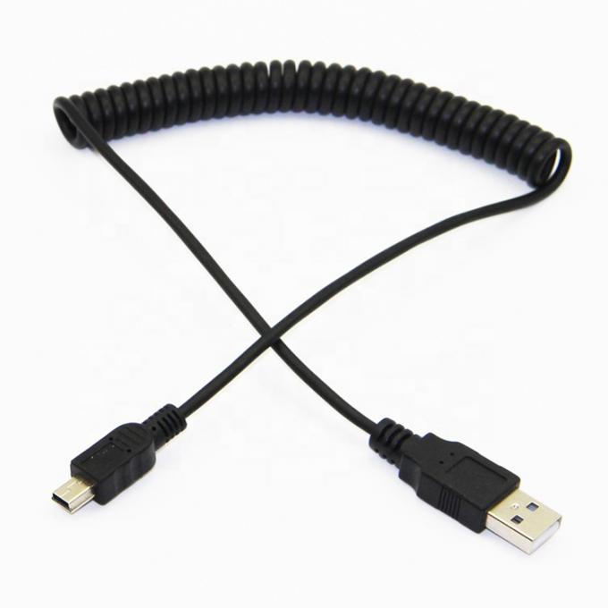 Hochwertiges Federgewickeltes Datenaufladen Mini USB 2.0 Erweiterungsladekabel für Kamera PS3 Kamera 6