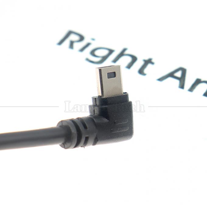 1m 2m 3m 5m 90 Grad L-Form Rechts-Linkswinkel USB 2.0 A Männlich bis Mini B 5-Pin-USB-Datenladekabel für MP3-Kamera 7