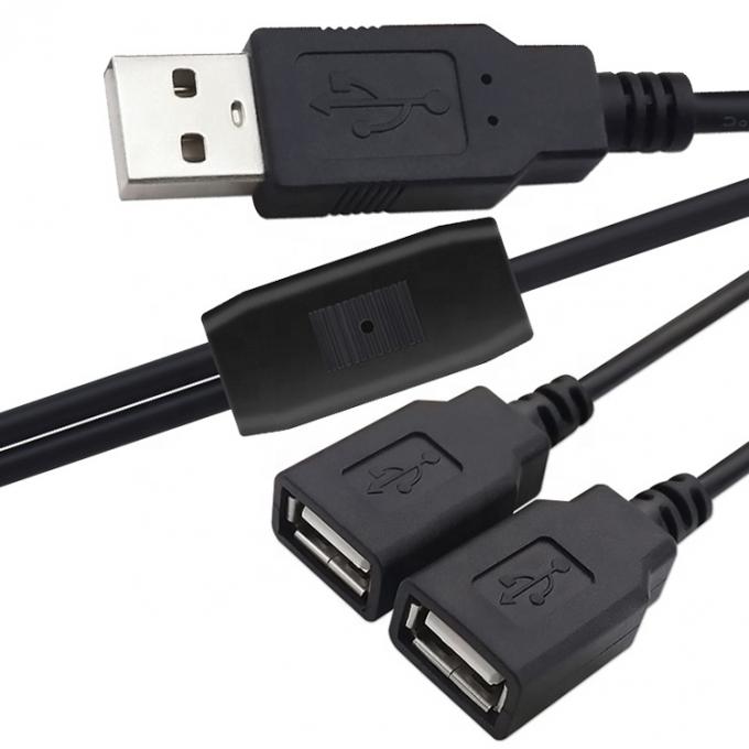 Custom OEM 2m 1 Männlich zu 2 Weiblich Y USB Splitter Kabel zum Laden 7
