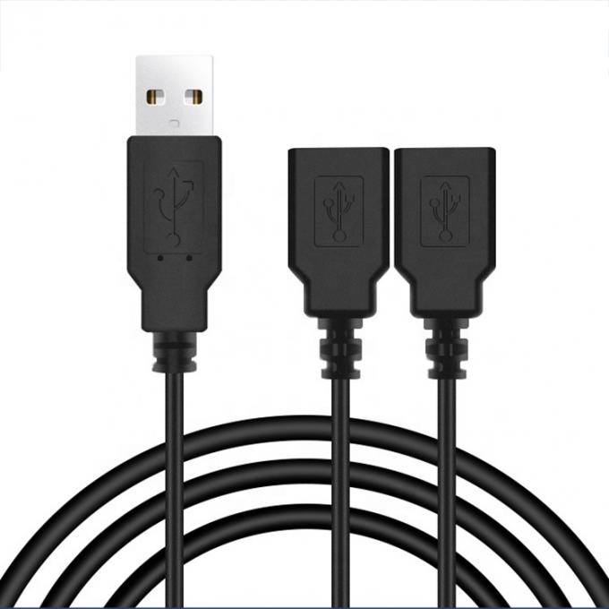 Custom OEM 2m 1 Männlich zu 2 Weiblich Y USB Splitter Kabel zum Laden 3