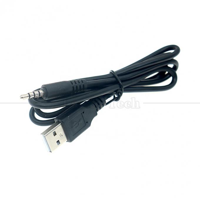 1M USB auf 3,5mm 4 Pole DC Audio Jack Verlängerungskabel für Autolautsprecher 4