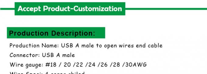 Schild USB A Männlich bis 4 nackte Drähte 2