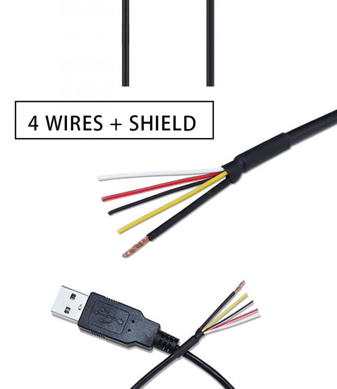 Schild USB A Männlich bis 4 nackte Drähte 4