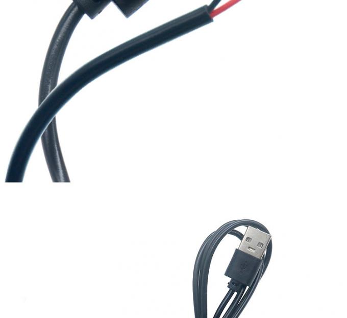 Hochwertiges 5V USB 2.0 Ein Männchen zum Öffnen entblößtes 2pin Kabel Ende Pigtail Kabel für LED-Lichtstreifenlampe 6