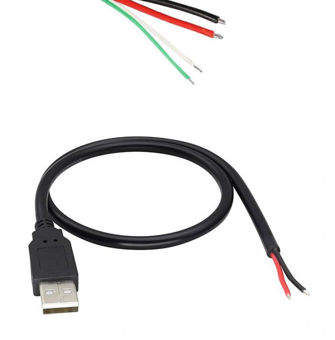 5V USB zum Öffnen entfernt geballte nackte Drähte Ende Pigtail Stromlade-Kabel für LED-Bandlampe 10