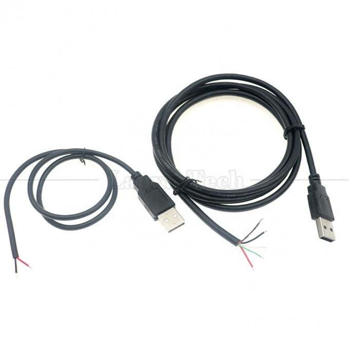 Custom USB 2.0 Typ A Männlich bis entklebt 2 3 4 Drähte Offene End Pigtail Datenladekabel 2