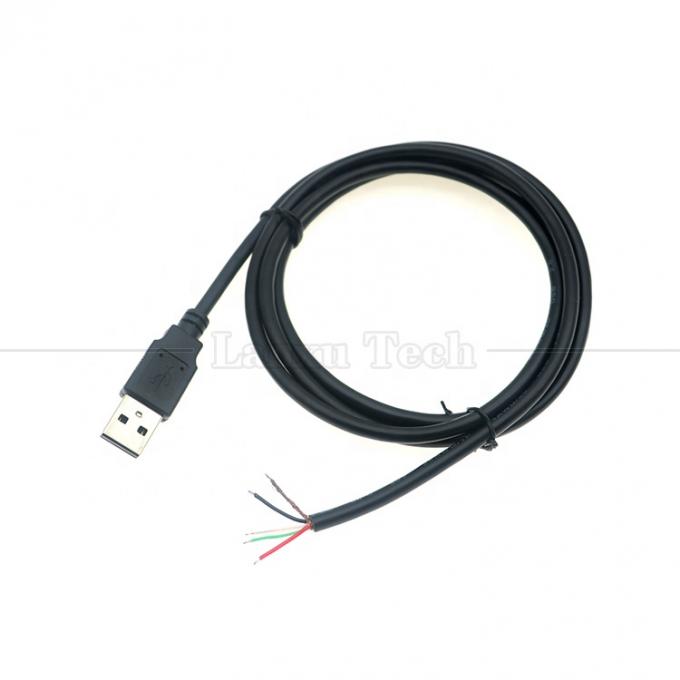 Custom USB 2.0 Typ A Männlich bis entklebt 2 3 4 Drähte Offene End Pigtail Datenladekabel 5