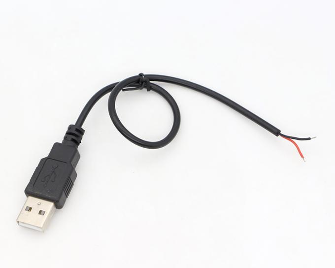 OEM USB 2.0 Ein Männchen zum Öffnen Stripped Soldering Tined Bare 2 Wire End Pigtail Stromladekabel 5