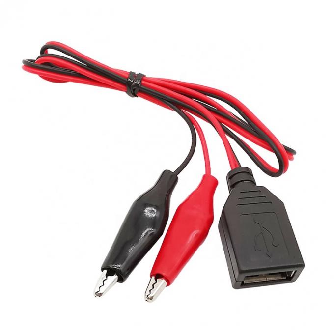 Krokodil Klemmen Alligator Clip auf USB Eine weibliche Testdraht Adapterkabel 0