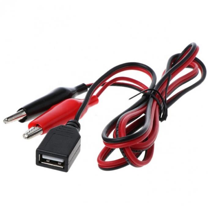 Krokodil Klemmen Alligator Clip auf USB Eine weibliche Testdraht Adapterkabel 3