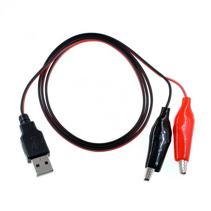 Krokodil Klemmen Alligator Clip auf USB A Männliche Testdraht Adapterkabel für Testschaltung 0