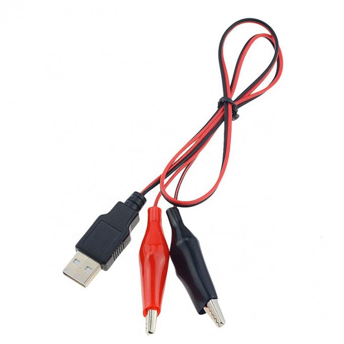 Krokodil Klemmen Alligator Clip auf USB A Männliche Testdraht Adapterkabel für Testschaltung 5