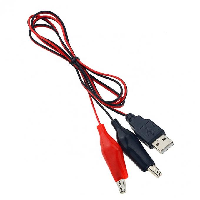 Krokodil Klemmen Alligator Clip auf USB A Männliche Testdraht Adapterkabel für Testschaltung 4