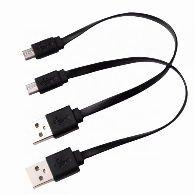 Kurz schwarz weiß flach Mikro-USB-Kabel für Power Bank Lautsprecher 2