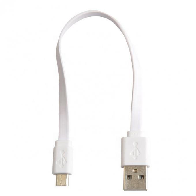 Kurz schwarz weiß flach Mikro-USB-Kabel für Power Bank Lautsprecher 4