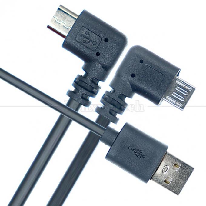 0.5M 1M 2M Datenaufladung Rechtswinkel Micro zu USB Ladekabel für Telefon Tablet GPS 2