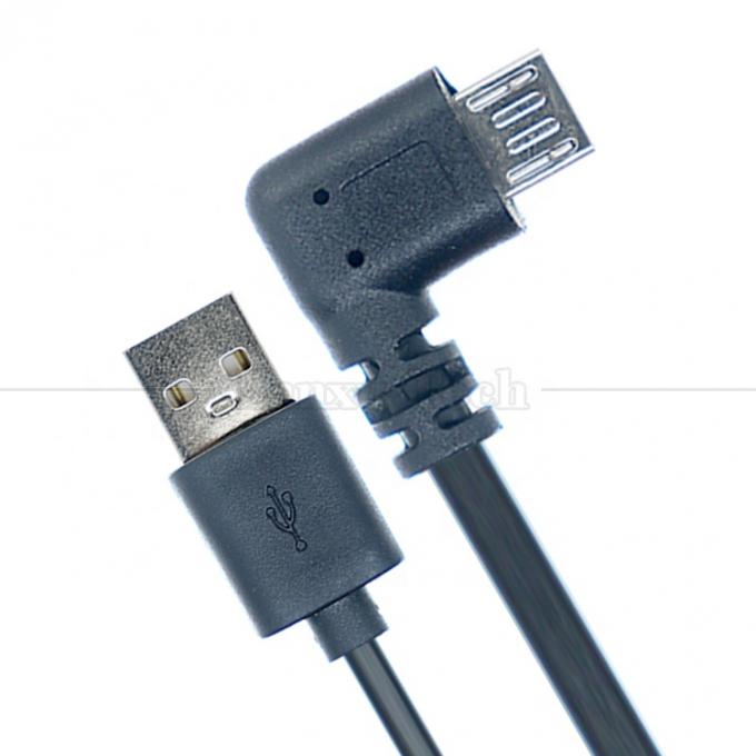0.5M 1M 2M Datenaufladung Rechtswinkel Micro zu USB Ladekabel für Telefon Tablet GPS 3